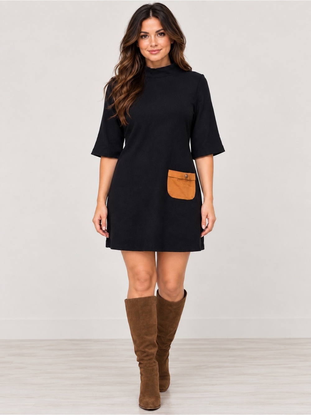 Lauren moffatt linen/ wool blend dress 8